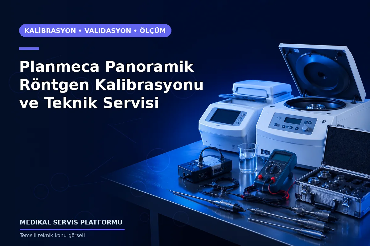 Planmeca Panoramik Röntgen Kalibrasyonu ve Teknik Servisi konusunu açıklayan temsili teknik görsel