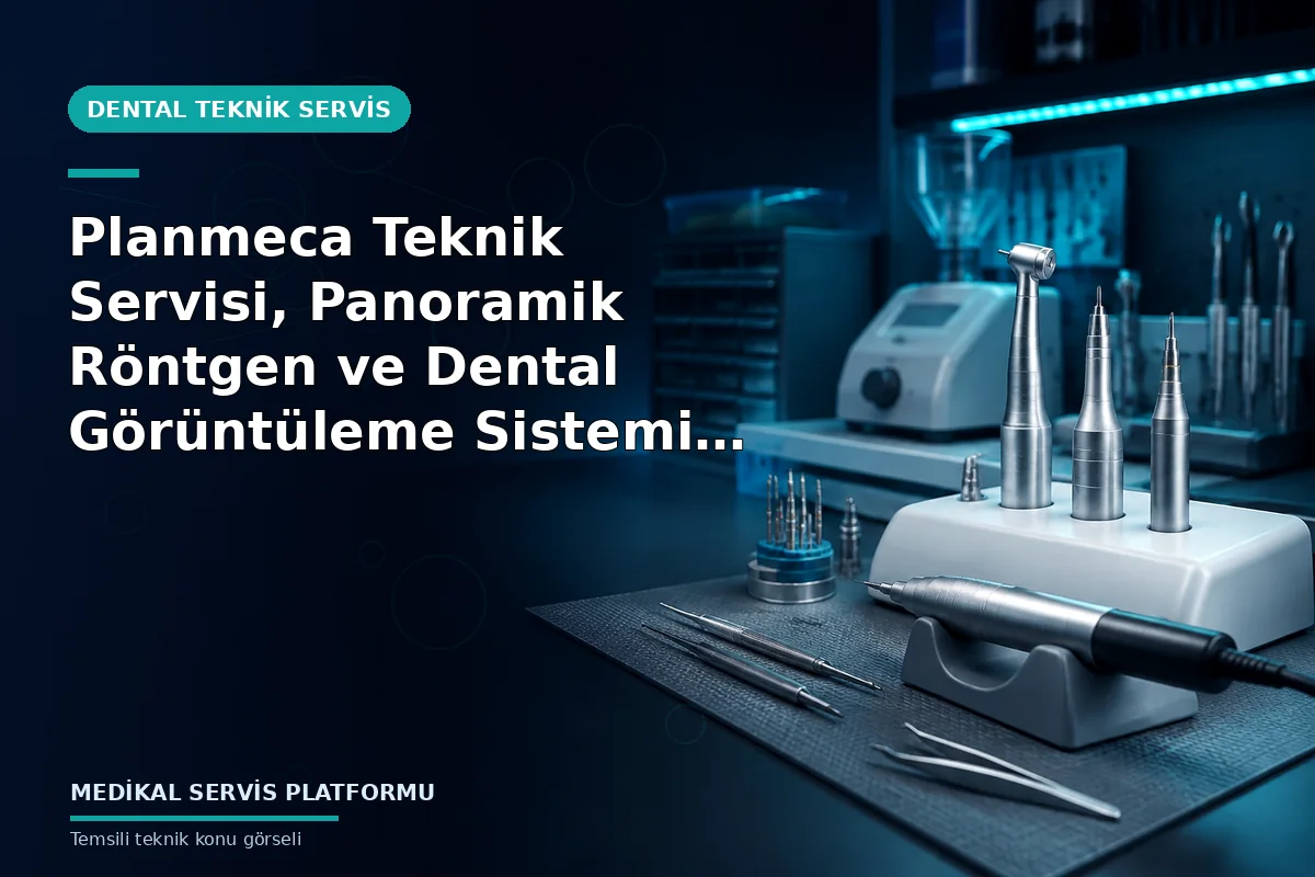 Planmeca Teknik Servisi, Panoramik Röntgen ve Dental Görüntüleme Sistemi Tamiri konusunu açıklayan temsili teknik görsel