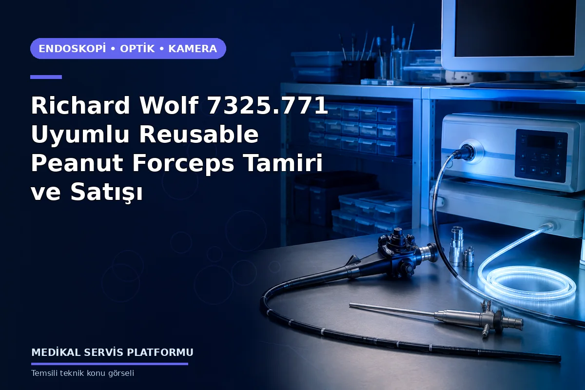 Richard Wolf 7325.771 Uyumlu Reusable Peanut Forceps Tamiri ve Satışı konusunu açıklayan temsili teknik görsel