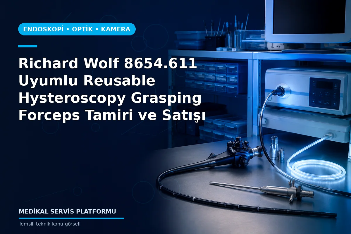 Richard Wolf 8654.611 Uyumlu Reusable Hysteroscopy Grasping Forceps Tamiri ve Satışı Richard Wolf 8654.611 Uyumlu Reusable Hysteroscopy Grasping Forceps Tamiri ve Satışı konusunu açıklayan temsili teknik görsel