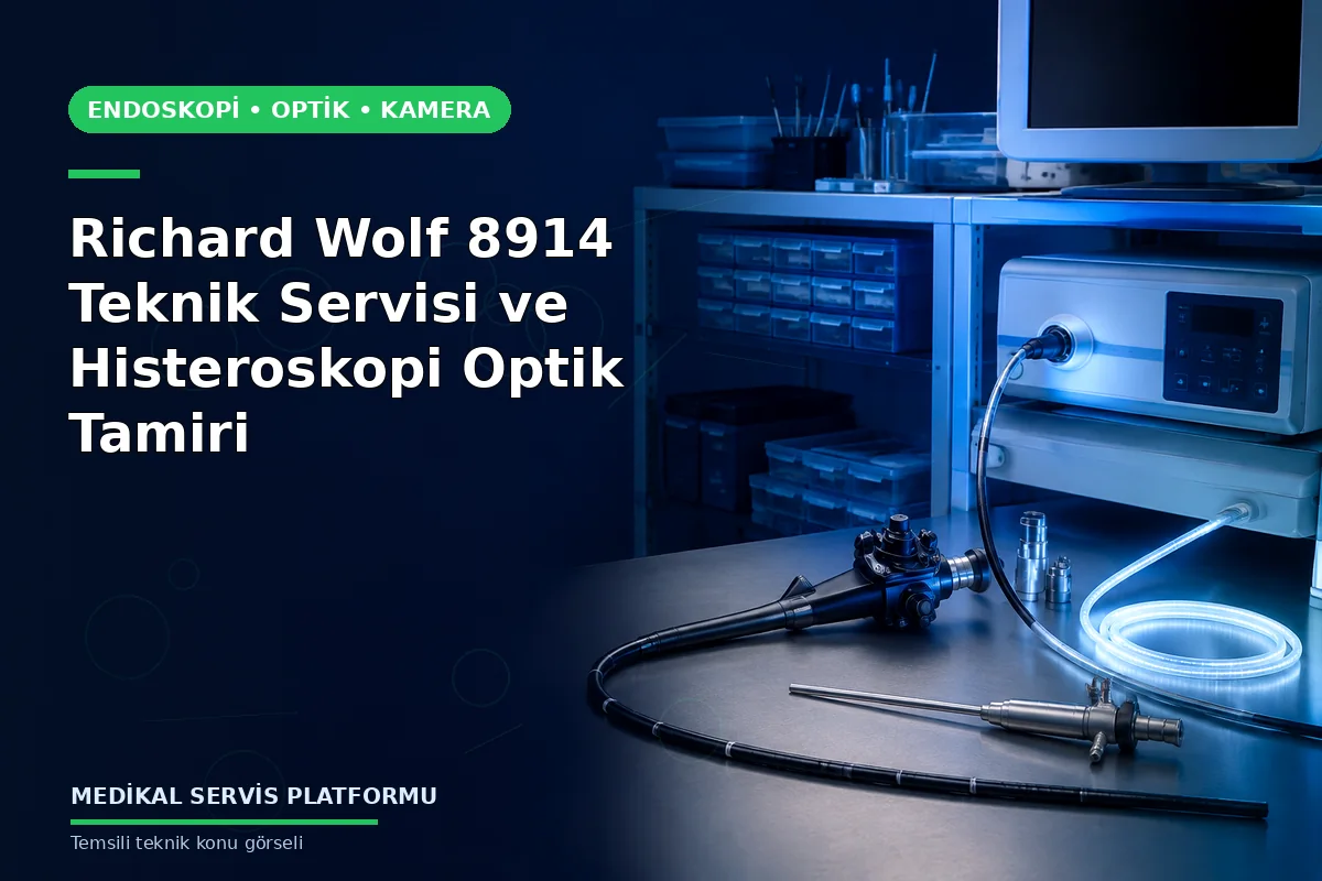 Richard Wolf 8914 Teknik Servisi ve Histeroskopi Optik Tamiri Richard Wolf 8914 Teknik Servisi ve Histeroskopi Optik Tamiri konusunu açıklayan temsili teknik görsel