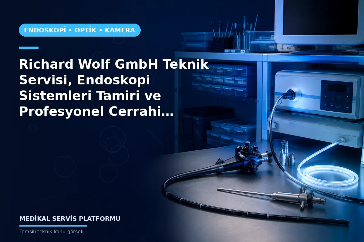 Richard Wolf GmbH Teknik Servisi, Endoskopi Sistemleri Tamiri ve Profesyonel Cerrahi Görüntüleme Çözümleri konusunu açıklayan temsili teknik görsel