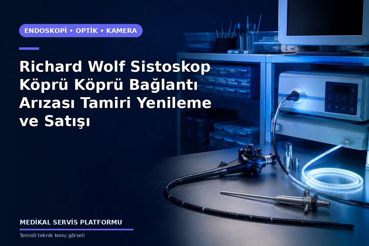 Richard Wolf Sistoskop Köprü Köprü Bağlantı Arızası Tamiri Yenileme ve Satışı konusunu açıklayan temsili teknik görsel