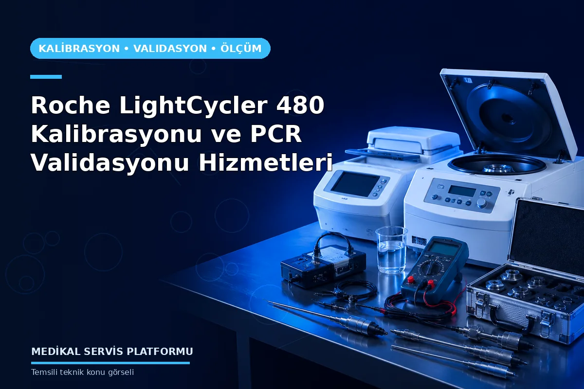 Roche LightCycler 480 Kalibrasyonu ve PCR Validasyonu Hizmetleri konusunu açıklayan temsili teknik görsel