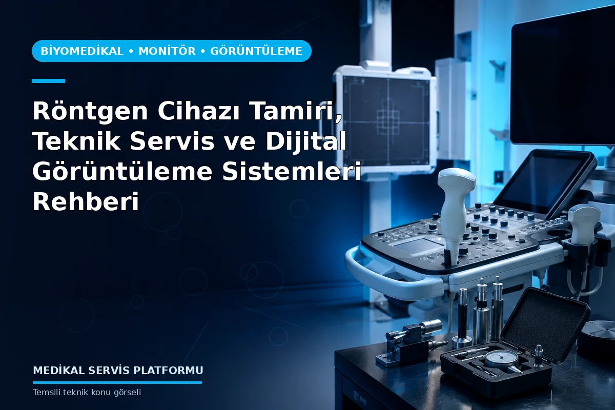 Röntgen Cihazı Tamiri, Teknik Servis ve Dijital Görüntüleme Sistemleri Rehberi Röntgen Cihazı Tamiri, Teknik Servis ve Dijital Görüntüleme Sistemleri Rehberi konusunu açıklayan temsili teknik görsel