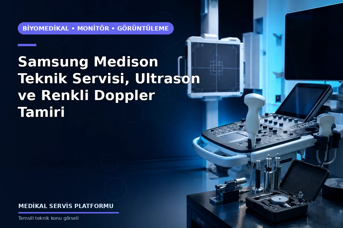 Samsung Medison Teknik Servisi, Ultrason ve Renkli Doppler Tamiri konusunu açıklayan temsili teknik görsel