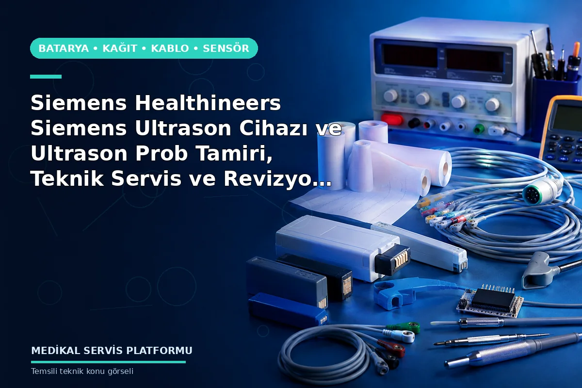 Siemens Healthineers Siemens Ultrason Cihazı ve Ultrason Prob Tamiri, Teknik Servis ve Revizyon Hizmetleri konusunu açıklayan temsili teknik görsel
