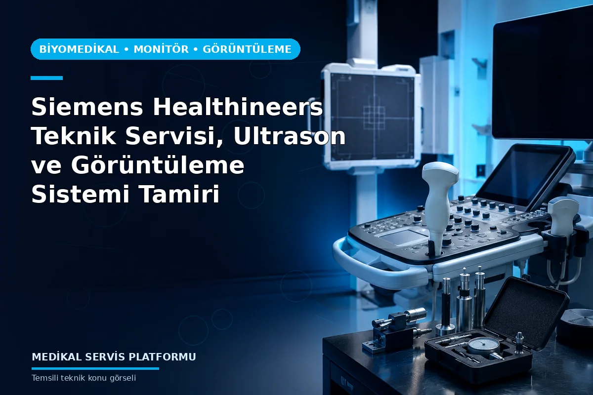 Siemens Healthineers Teknik Servisi, Ultrason ve Görüntüleme Sistemi Tamiri konusunu açıklayan temsili teknik görsel
