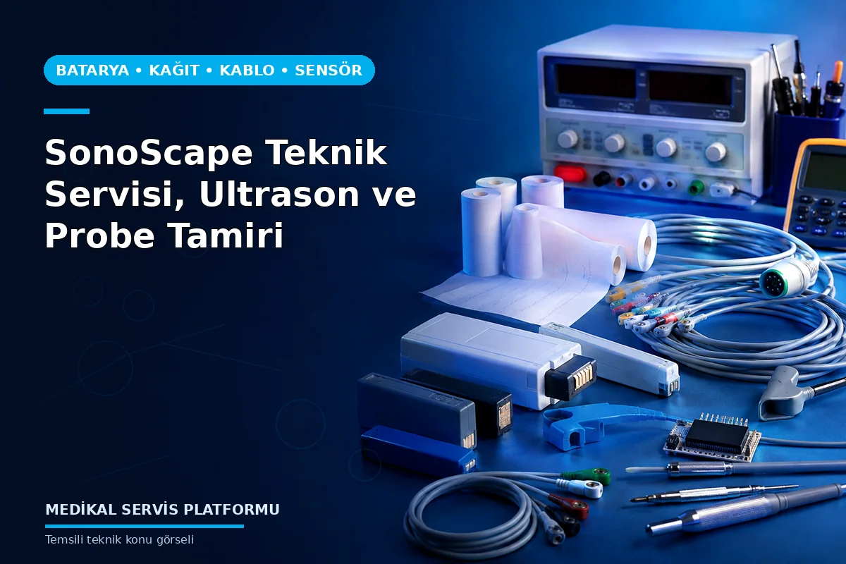 SonoScape Teknik Servisi, Ultrason ve Probe Tamiri SonoScape Teknik Servisi, Ultrason ve Probe Tamiri konusunu açıklayan temsili teknik görsel