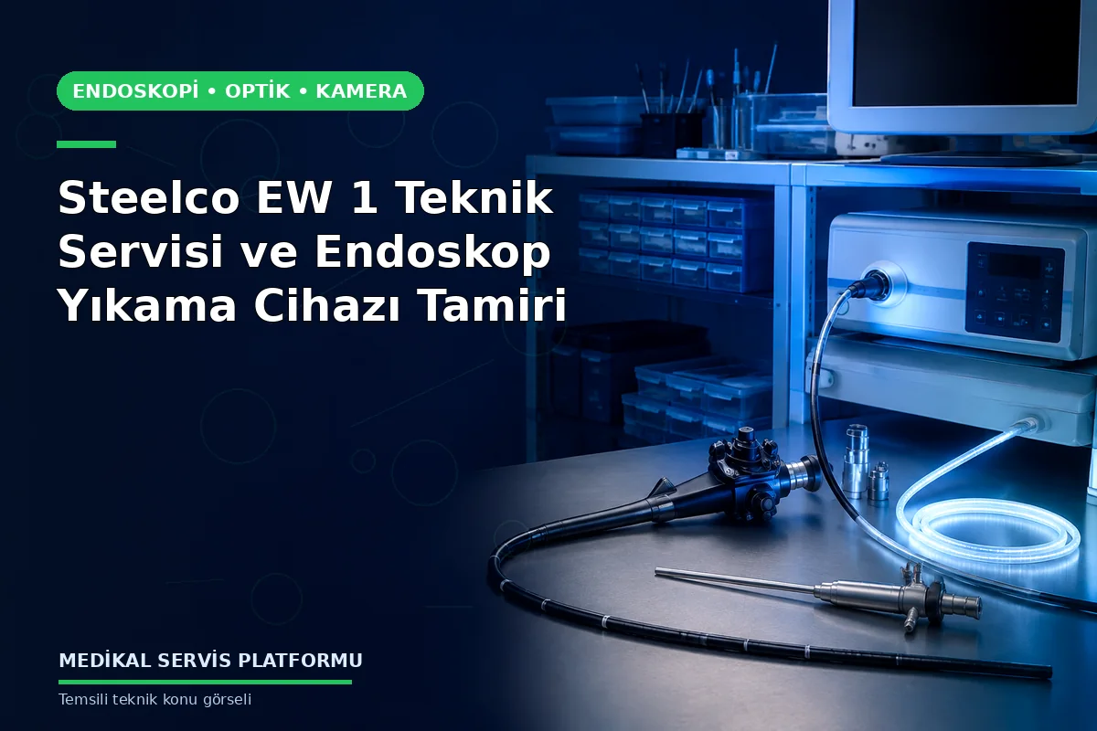 Steelco EW 1 Teknik Servisi ve Endoskop Yıkama Cihazı Tamiri konusunu açıklayan temsili teknik görsel