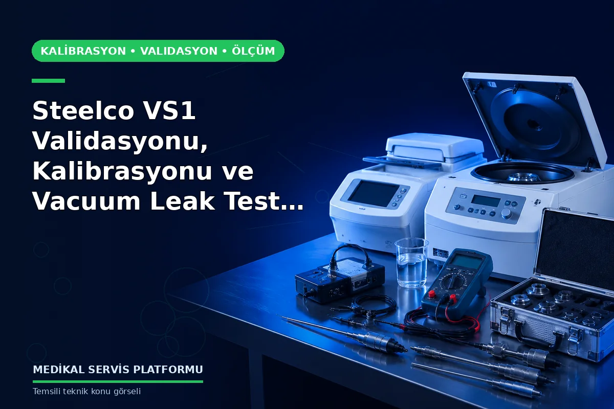 Steelco VS1 Validasyonu, Kalibrasyonu ve Vacuum Leak Test Süreçleri Steelco VS1 Validasyonu, Kalibrasyonu ve Vacuum Leak Test Süreçleri konusunu açıklayan temsili teknik görsel