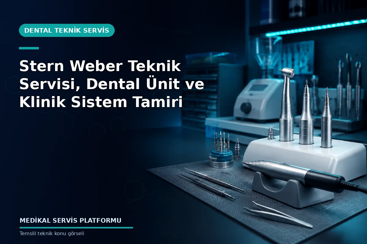 Stern Weber Teknik Servisi, Dental Ünit ve Klinik Sistem Tamiri konusunu açıklayan temsili teknik görsel