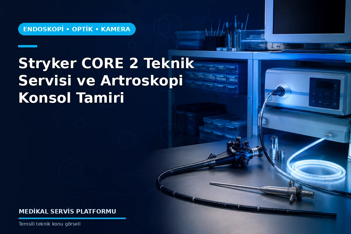 Stryker CORE 2 Teknik Servisi ve Artroskopi Konsol Tamiri Stryker CORE 2 Teknik Servisi ve Artroskopi Konsol Tamiri konusunu açıklayan temsili teknik görsel