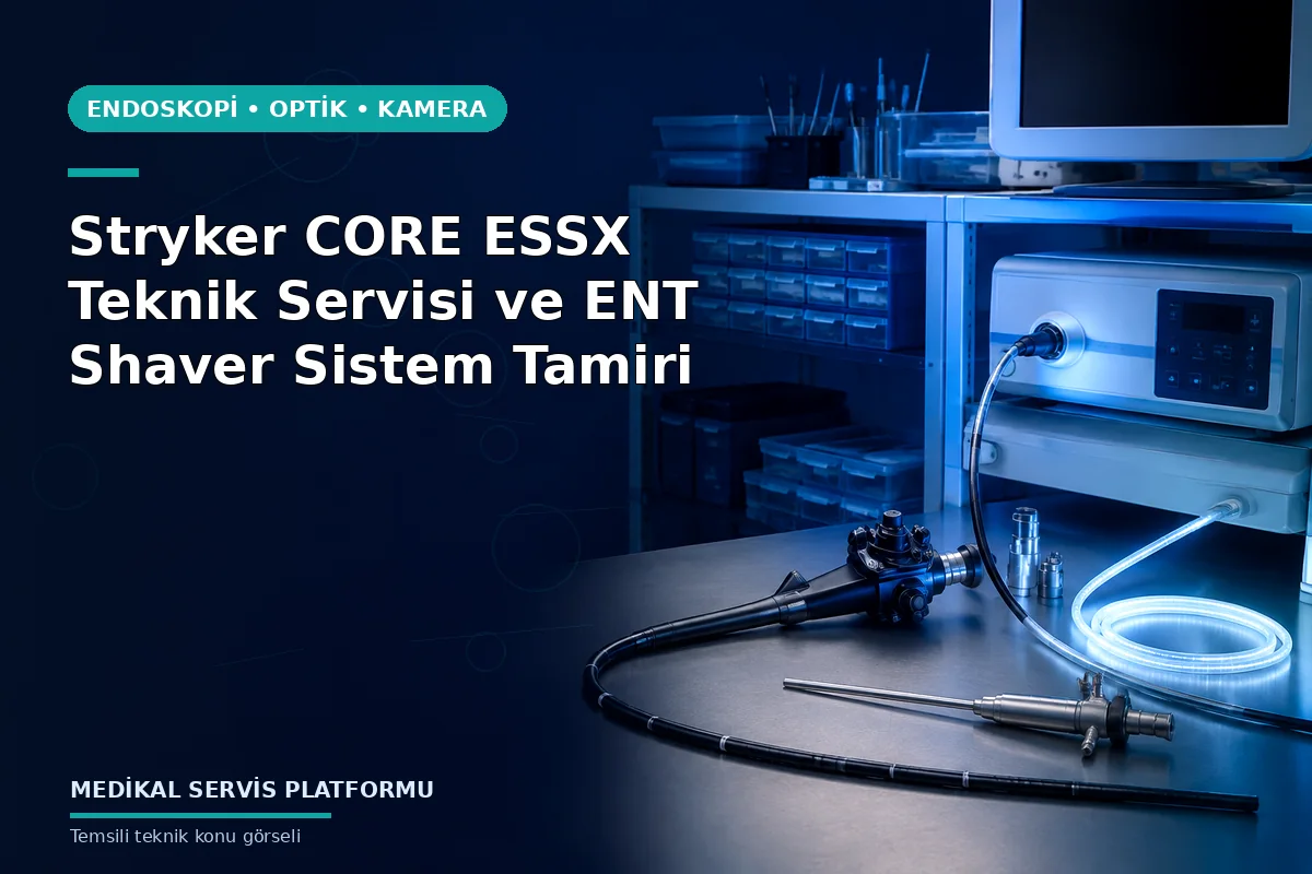 Stryker CORE ESSX Teknik Servisi ve ENT Shaver Sistem Tamiri Stryker CORE ESSX Teknik Servisi ve ENT Shaver Sistem Tamiri konusunu açıklayan temsili teknik görsel