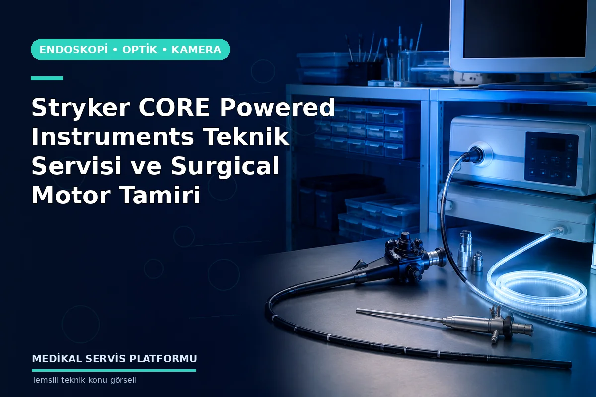 Stryker CORE Powered Instruments Teknik Servisi ve Surgical Motor Tamiri Stryker CORE Powered Instruments Teknik Servisi ve Surgical Motor Tamiri konusunu açıklayan temsili teknik görsel
