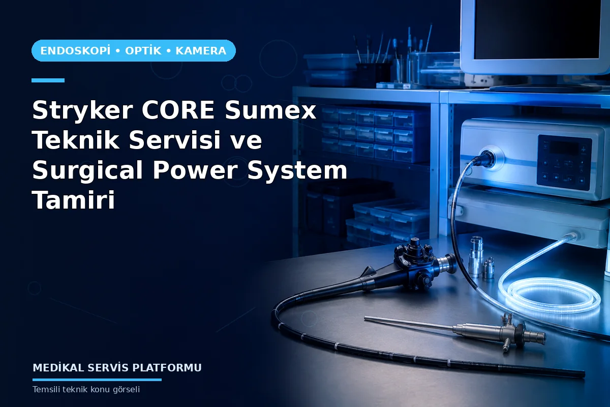 Stryker CORE Sumex Teknik Servisi ve Surgical Power System Tamiri Stryker CORE Sumex Teknik Servisi ve Surgical Power System Tamiri konusunu açıklayan temsili teknik görsel