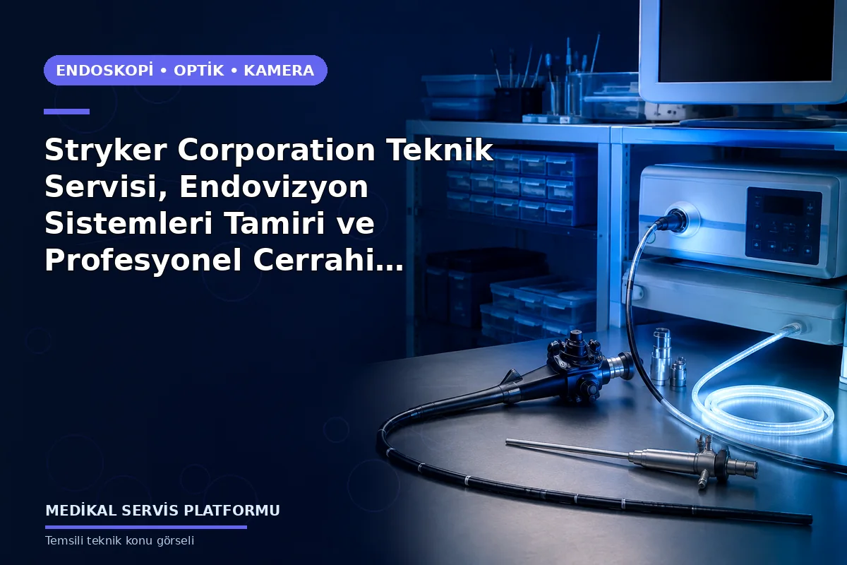Stryker Corporation Teknik Servisi, Endovizyon Sistemleri Tamiri ve Profesyonel Cerrahi Görüntüleme Çözümleri Stryker Corporation Teknik Servisi, Endovizyon Sistemleri Tamiri ve Profesyonel Cerrahi Görüntüleme Çözümleri konusunu açıklayan temsili teknik görsel