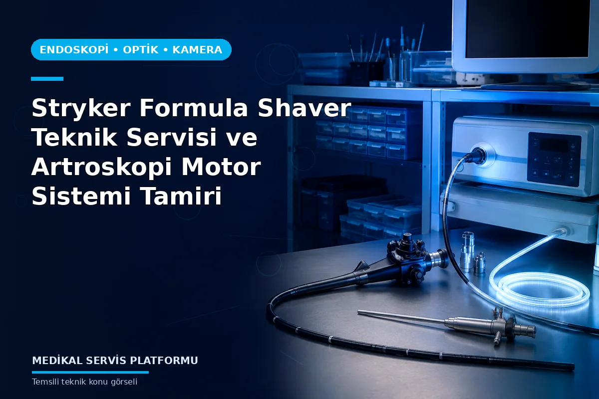 Stryker Formula Shaver Teknik Servisi ve Artroskopi Motor Sistemi Tamiri Stryker Formula Shaver Teknik Servisi ve Artroskopi Motor Sistemi Tamiri konusunu açıklayan temsili teknik görsel