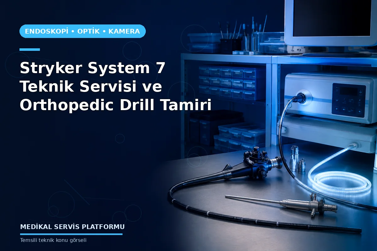 Stryker System 7 Teknik Servisi ve Orthopedic Drill Tamiri Stryker System 7 Teknik Servisi ve Orthopedic Drill Tamiri konusunu açıklayan temsili teknik görsel