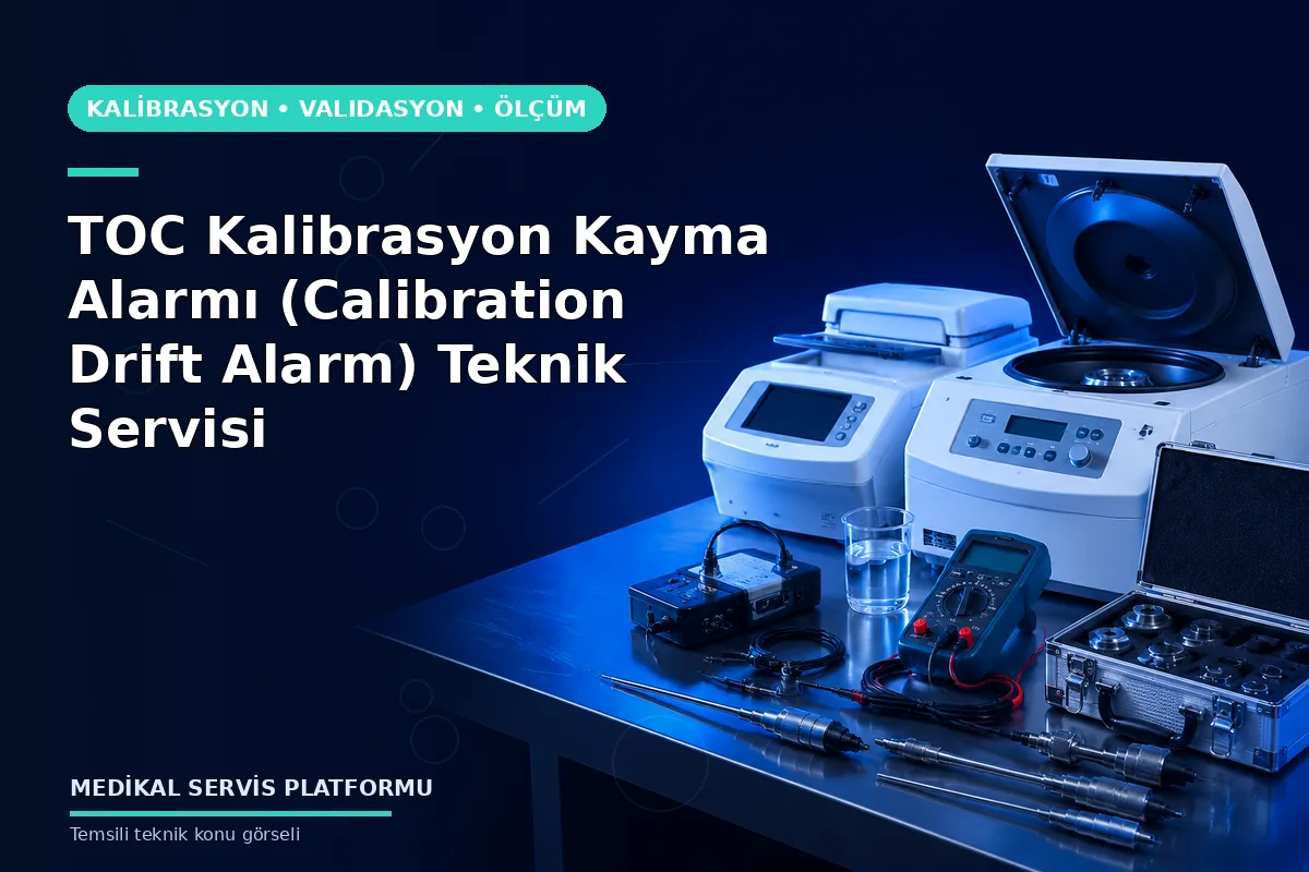 TOC Kalibrasyon Kayma Alarmı (Calibration Drift Alarm) Teknik Servisi konusunu açıklayan temsili teknik görsel