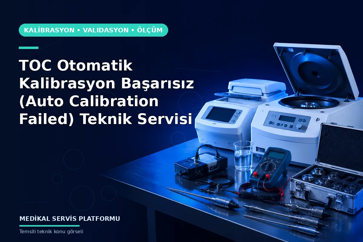 TOC Otomatik Kalibrasyon Başarısız (Auto Calibration Failed) Teknik Servisi konusunu açıklayan temsili teknik görsel
