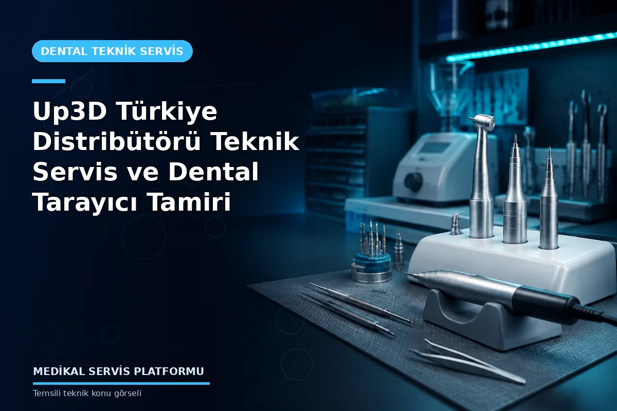 Up3D Türkiye Distribütörü Teknik Servis ve Dental Tarayıcı Tamiri konusunu açıklayan temsili teknik görsel