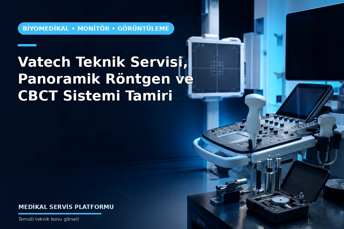 Vatech Teknik Servisi, Panoramik Röntgen ve CBCT Sistemi Tamiri konusunu açıklayan temsili teknik görsel