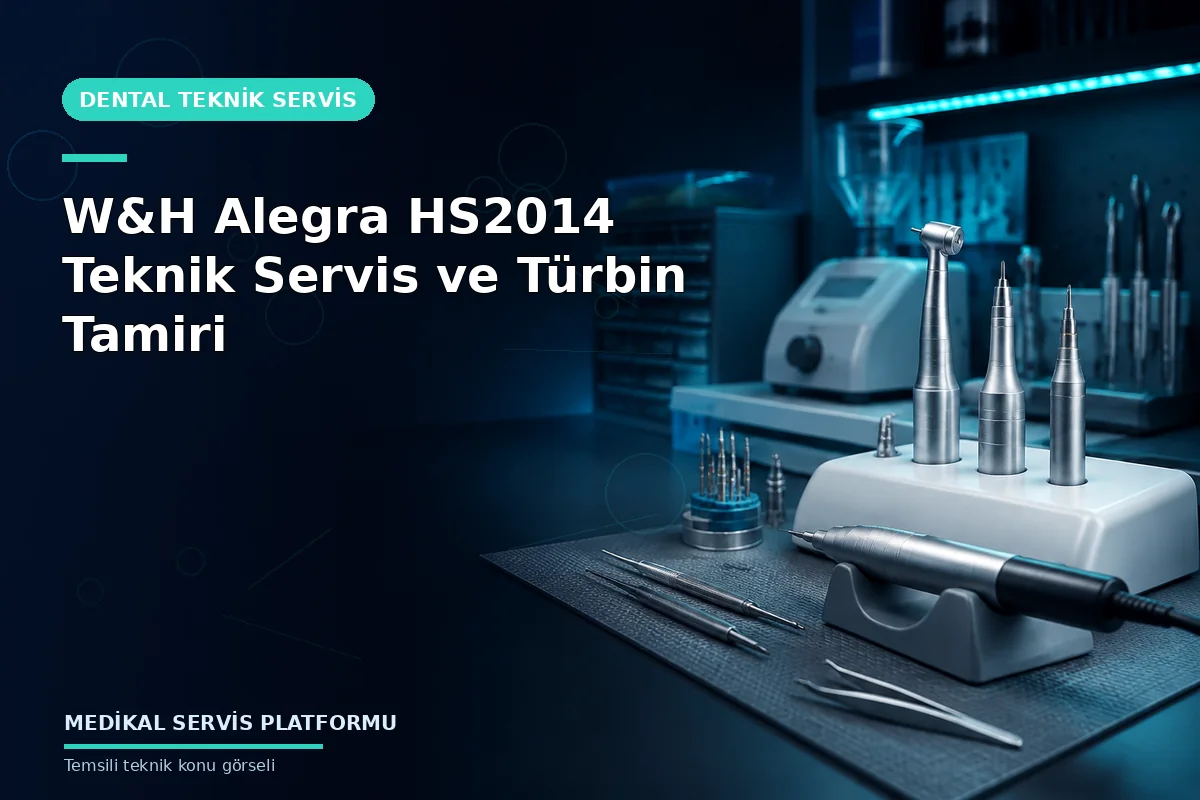 W&H Alegra HS2014 Teknik Servis ve Türbin Tamiri konusunu açıklayan temsili teknik görsel
