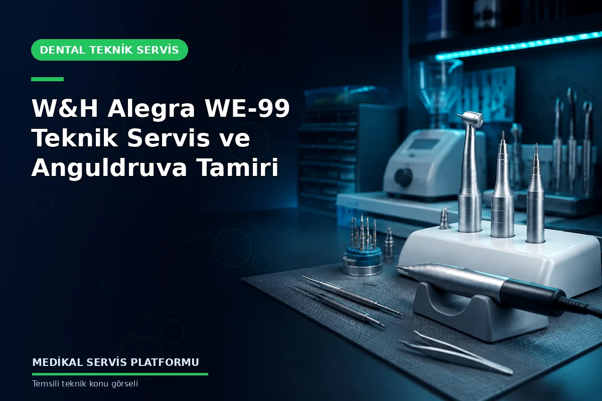 W&H Alegra WE-99 Teknik Servis ve Anguldruva Tamiri konusunu açıklayan temsili teknik görsel