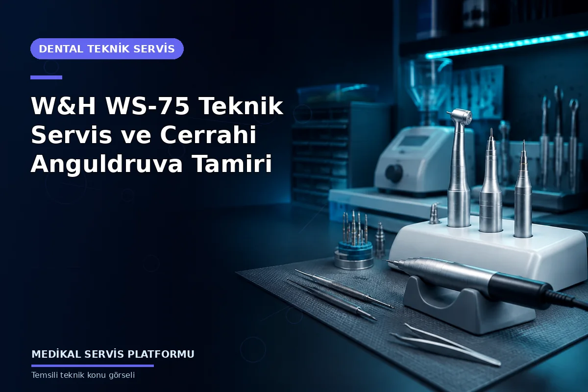 W&H WS-75 Teknik Servis ve Cerrahi Anguldruva Tamiri konusunu açıklayan temsili teknik görsel