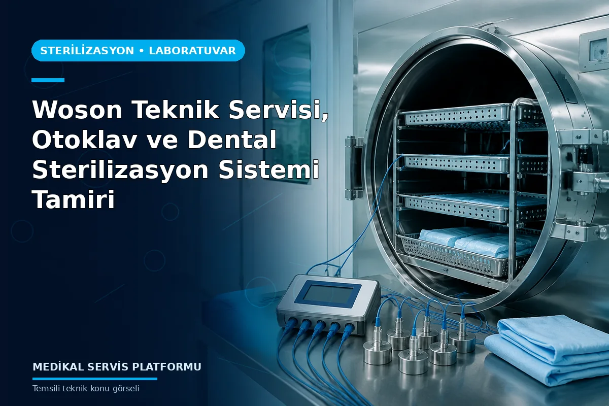 Woson Teknik Servisi, Otoklav ve Dental Sterilizasyon Sistemi Tamiri Woson Teknik Servisi, Otoklav ve Dental Sterilizasyon Sistemi Tamiri konusunu açıklayan temsili teknik görsel